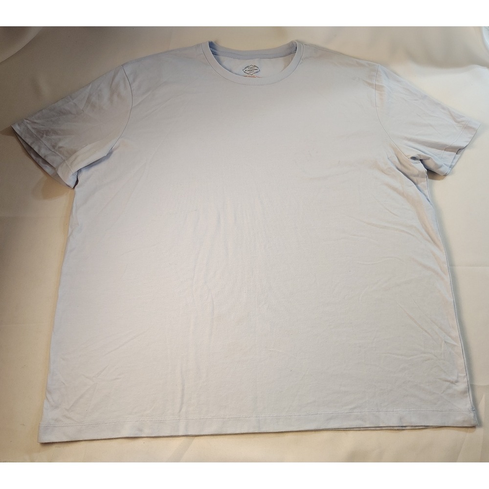 St Johns Bay Men Light Blue Crew Neck Short Sleeve Soft Tee Shirt Casual Y2K 2XL